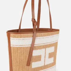 Elisabetta Franchi Shopper East-West aus Raphia 7 BS27A32E2 BS27A32E2 BC4 10 D