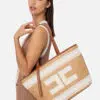 Elisabetta Franchi Shopper East-West aus Raphia 4 CT28S32E2_193 BS27A32E2 BC4 8 DB