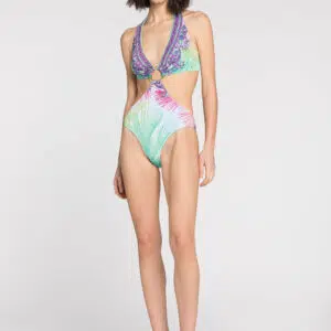 Just Cavalli Badeanzug mit Palmen-Print