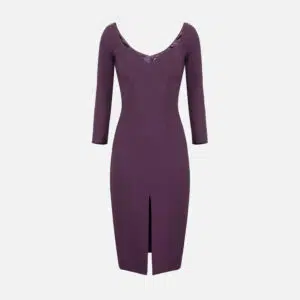 Elisabetta Franchi Midi-Schlauchkleid aus doppellagigem Crêpe 3 AB41536E2_200 AB41536E2 200 1 D