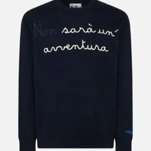 MC2 Saint Barth Pullover mit „Non sarà un'avventura“-Stickerei 7 HER0001 / 00769E embroidery blue sweater man 4 1400x
