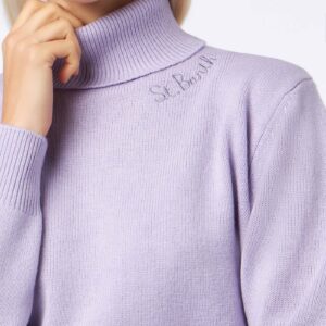MOD0001 / 00564E MOD0001 00564E woman lilac turtleneck sweater 3 1400x