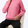 MOD0001 / 00564E MOD0001 11538E woman pink turtleneck sweater 1 1400x