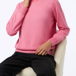 MOD0001 11538E woman pink turtleneck sweater 1 1400x