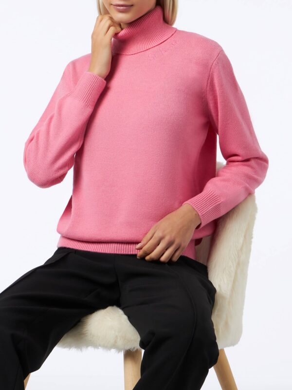 MOD0001 / 11538E MOD0001 11538E woman pink turtleneck sweater