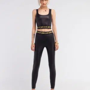 Just Cavalli Crop Top in Lederoptik