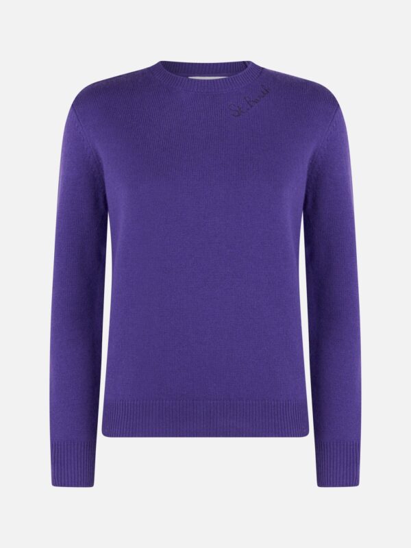 QUE0010 / 00796E purple sweater woman wool
