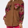 MC2 Saint Barth Sherpa-Overshirt mit Ethno-Print 6 MOD0001 / 11538E sherpa overshirt woman brown 1 1400x