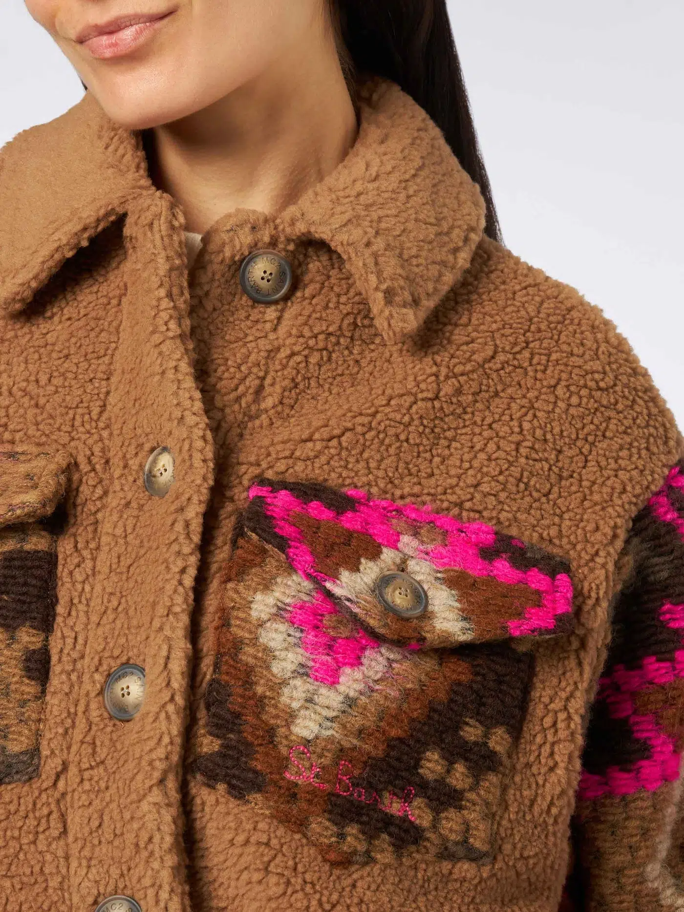 MC2 Saint Barth Sherpa-Overshirt mit Ethno-Print 3 MC2 Saint Barth Sherpa-Overshirt mit Ethno-Print – Bild 3