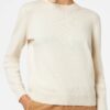 QUE0010 / 00796E woman crewneck white sweater with st barth embroidery1 1400x