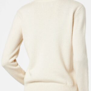QUE0010 / 00129E woman crewneck white sweater with st barth embroidery2 1400x