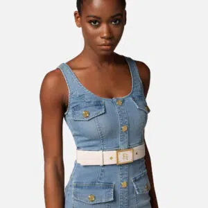 Elisabetta Franchi Breiter synthetisches Materialgürtel mit Automatikschnalle 5 CT01S41E2_193 CT01S41E2 193 2 D