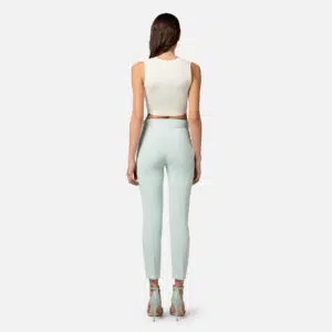 Elisabetta Franchi Gerade geschnittene Hose aus Stretch-Crêpe 8 PAT1441E2_BV9 PAT1441E2 BV9 6 D