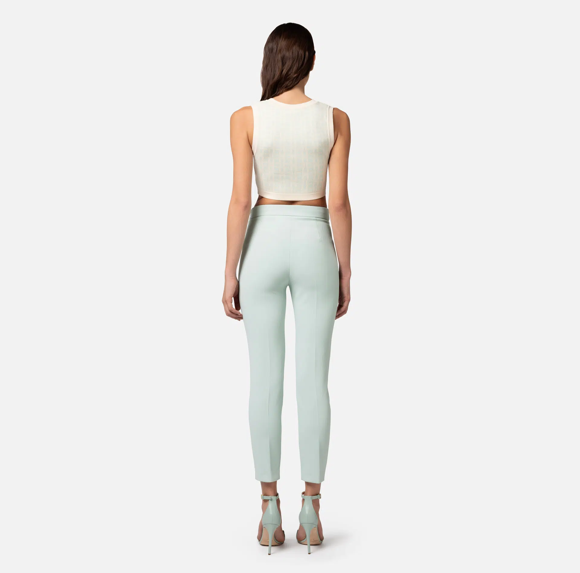 Elisabetta Franchi Gerade geschnittene Hose aus Stretch-Crêpe 4 Elisabetta Franchi Gerade geschnittene Hose aus Stretch-Crêpe – Bild 4