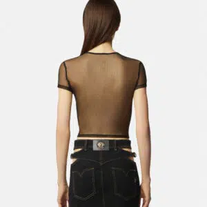 Versace Jeans Couture Crop-T-Shirt 6 E76HAH6A2-EJ0035_E899 90 E76HAH6A2 EJ0035 E899 18 MeshPieceNumberLogoCropTShirt Women Versace online store 0 2