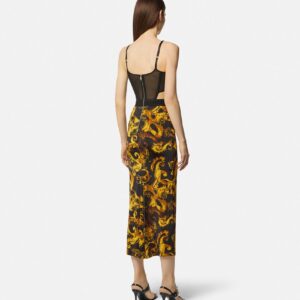 E76HAO903-EJS291_EG89 90 E76HAO903 EJS291 EG89 18 WatercolorCoutureCorsetMidiDress Women Versace online store 0 2