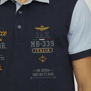 241PO1773P173 aeronauticamilitare 241po1773p173 94474 pan embroidered piqu polo shirt 7 1