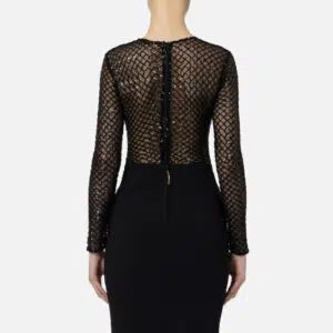 Elisabetta Franchi Body mit Pailletten mit Chevron-Motiv 4 BO01442E2_110 BO01442E2 110 3