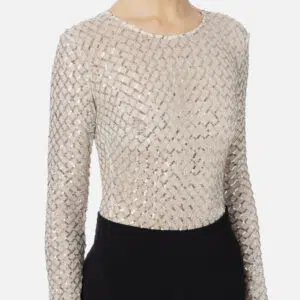 Elisabetta Franchi Body mit Pailletten mit Chevron-Motiv 5 BO01442E2_900 BO01442E2 900 2
