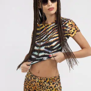 Just Cavalli Cropped T-Shirt 7 76PAH6A7-JS257-MS3 SFT074SF919E0103 ECOM DETAIL2