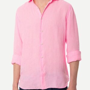 shirt pink fluo linen man 3 2c904219 962b 49a4 8a97 59aab62b57ce 1400x