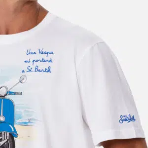 MC2 Saint Barth Vespa T-Shirt 6 TSHM001 / 03129F UID TSHM00103129F MAN T SHIRT WHITE VESPA 02 1200x