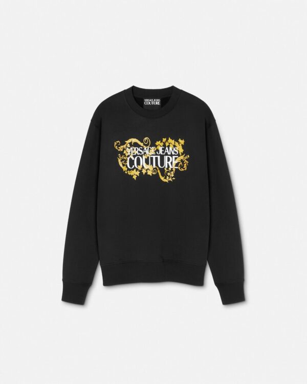 E77GAIE05-ECF02E_EG89 90 E77GAIE05 ECF02E EG89 10 LogoRegularFitSweatshirt Sweatshirts Versace online store 1 3