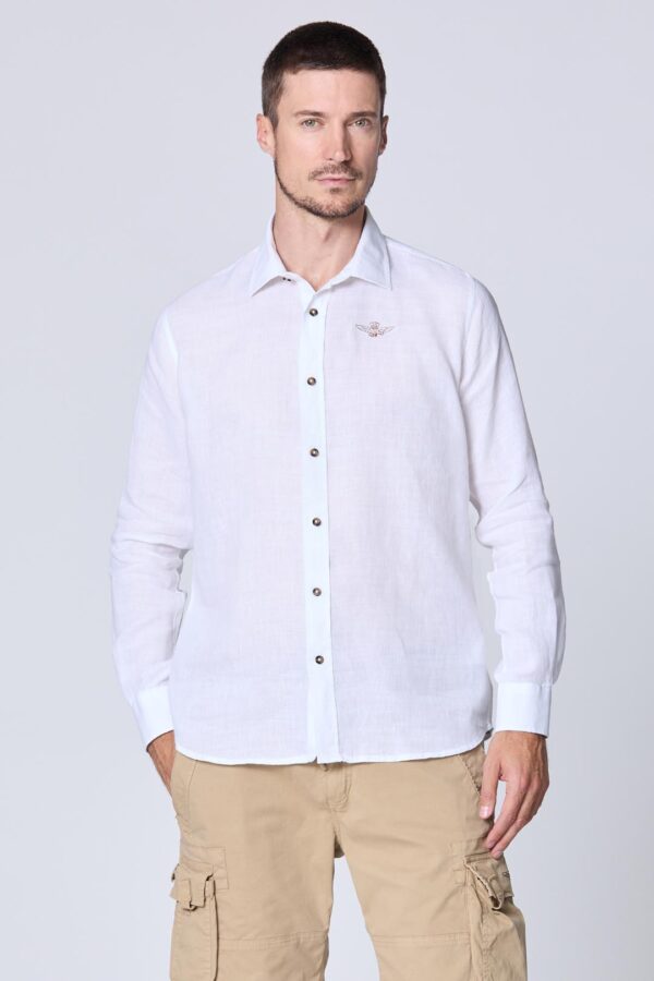 241CA1239CT3089_73062 aeronauticamilitare 241ca1239ct3089 73062 long sleeve linen shirt 1 1