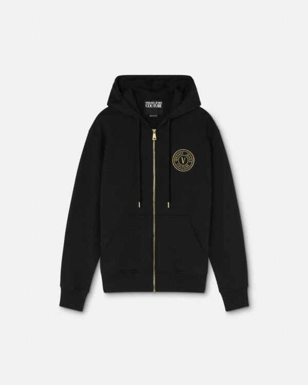 E76GAIT02-ECF01T_EG89 90 E76GAIT02 ECF01T EG89 10 VEmblemZipHoodie Sweatshirts Versace online store 0 2