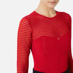 Elisabetta Franchi Body aus Viskose mit Chevron-Motiv 4 BK64B46E2_CG5 BK64B46E2 CG5 2