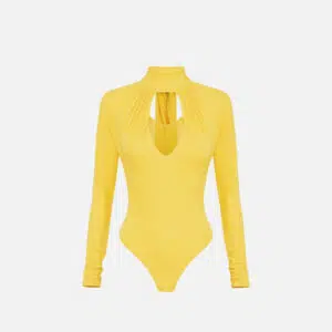 Elisabetta Franchi Body aus Jersey mit einem Kragen in Schaloptik 7 BO01347E2 BO01347E2 F28 1 D