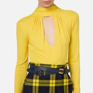 Elisabetta Franchi Body aus Jersey mit einem Kragen in Schaloptik 6 BO01347E2 BO01347E2 F28 5 D