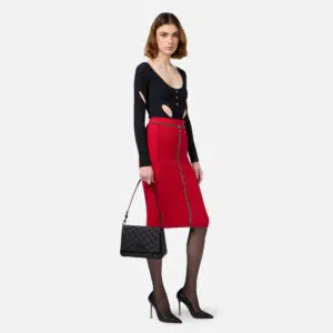 Elisabetta Franchi Mittelgrosse Schultertasche aus besticktem Satin 10 BS31A46E2 BS31A46E2 110 2 D