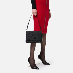 Elisabetta Franchi Mittelgrosse Schultertasche aus besticktem Satin 11 BS31A46E2 BS31A46E2 110 6 D