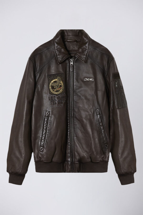 242PN950PL249 aeronauticamilitare 242pn950pl249 00083 embroidered 36th wing leather jacket 3 1