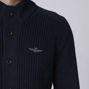 Aeronautica Militare Strickjacke 7 242MA1454L409_08380 aeronauticamilitare 242ma1454l409 08380 ribbed cotton cardigan 4 1