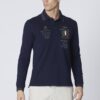 242PO1771J615 aeronauticamilitare 242po1828p310 08380 p a n polo shirt with flock prints 1 1