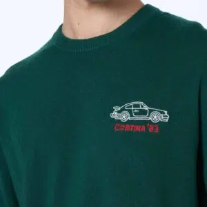 MC2 Saint Barth Heron Pullover mit Cortina 83 Stickerei 6 HER0005 / 02181G UID HER000502181G MAN KNITWEAR GREEN 20240903143500 4 1400x