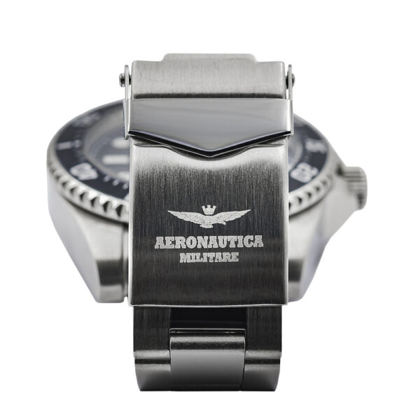 Aeronautica Militare Analoge Uhr Charlie aus gebürstetem Stahl mit Logo – Bild 6