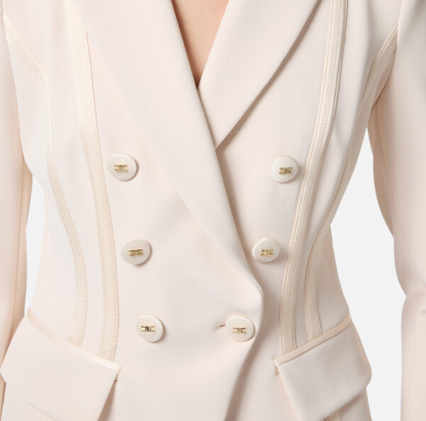 Elisabetta Franchi Jacke aus Crêpe mit Satindetails – Bild 3