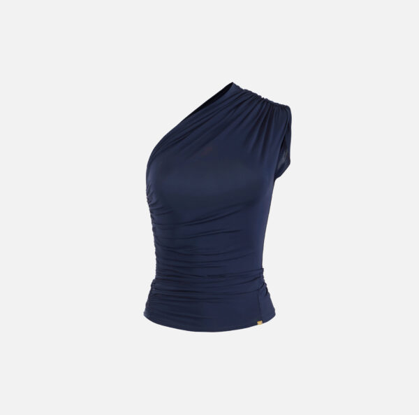 Elisabetta Franchi Einschultriges Top aus leichtem Jersey – Bild 5