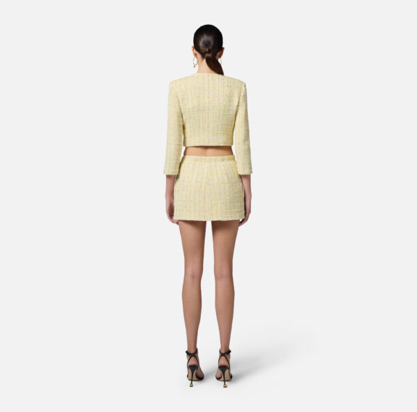 Elisabetta Franchi Jacke aus Bouclé-Lurex mit Feston-Stickerei – Bild 4