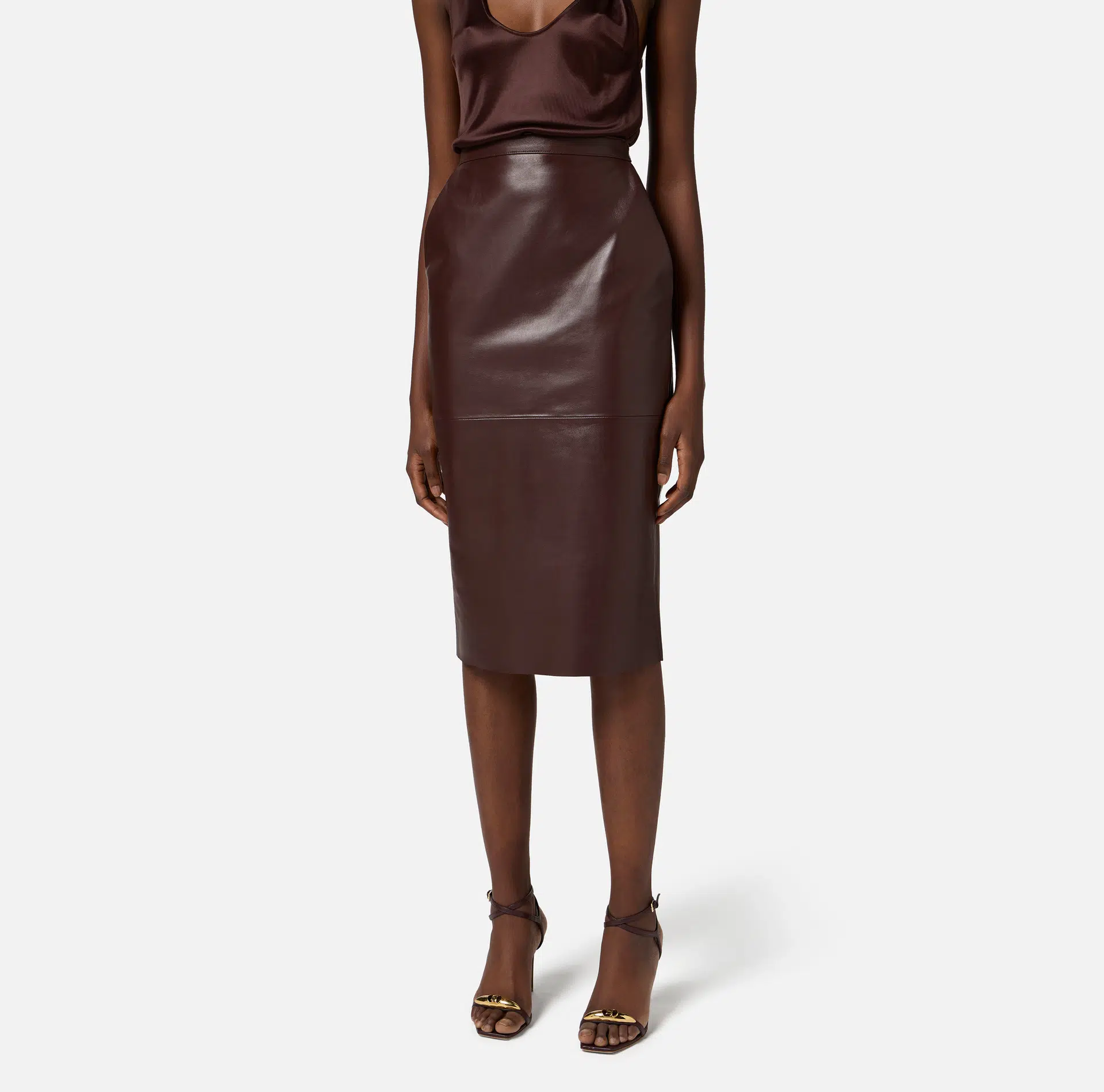 Elisabetta Franchi Bleistiftrock aus Leder 2 Elisabetta Franchi Bleistiftrock aus Leder – Bild 2