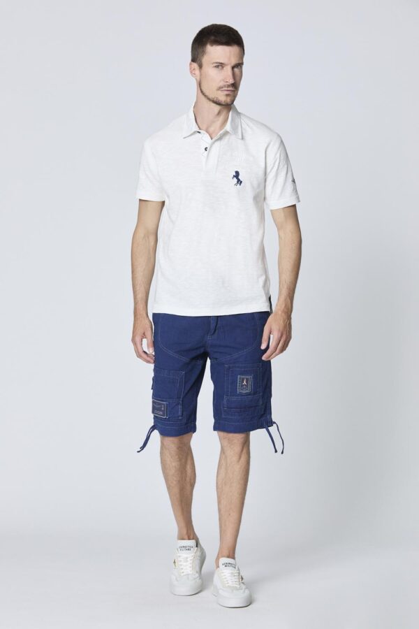 Aeronautica Militare Anti-G-Bermuda aus Indigo-Baumwolle