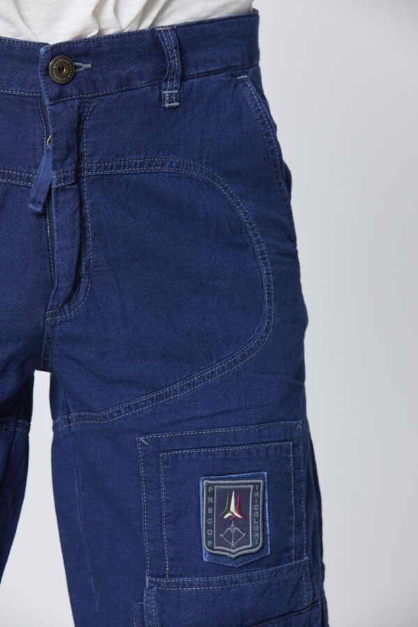 Aeronautica Militare Anti-G-Bermuda aus Indigo-Baumwolle – Bild 4