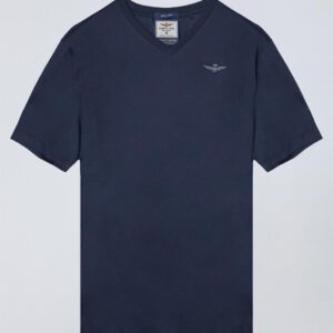 251TS2418J683 aeronauticamilitare 251ts2418j683 08184 v neck t shirt in mercerized cotton 3 2