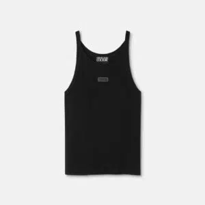 Versace Jeans Couture Geripptes Tanktop mit Logo