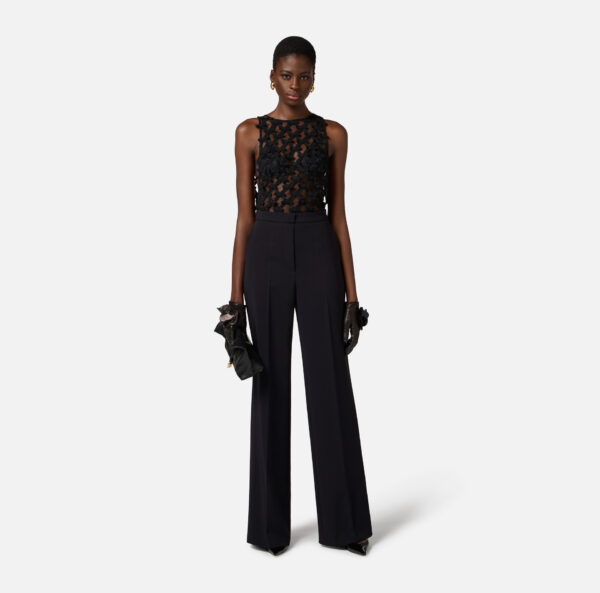 Elisabetta Franchi Jumpsuit aus leichtem Crêpe mit Schleifen