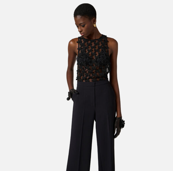 Elisabetta Franchi Jumpsuit aus leichtem Crêpe mit Schleifen – Bild 2