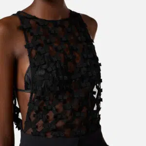 Elisabetta Franchi Jumpsuit aus leichtem Crêpe mit Schleifen 7 TU05053E2 TU05053E2 110 5 D